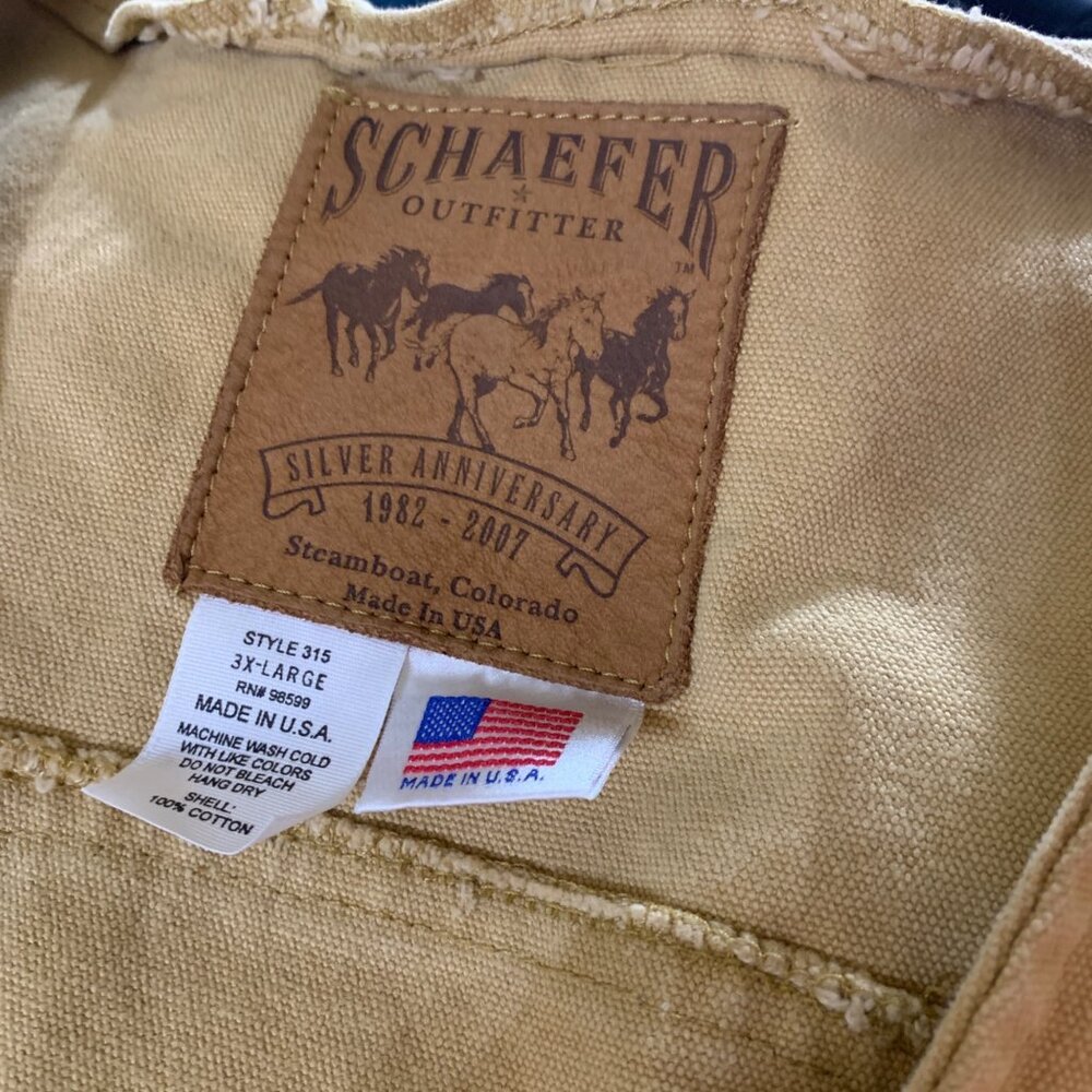Vintage Schaefer Outfitters Brushcloth Vest Sz‎ 3XL Western Cowboy Workwear Y2K - Picture 2 of 10